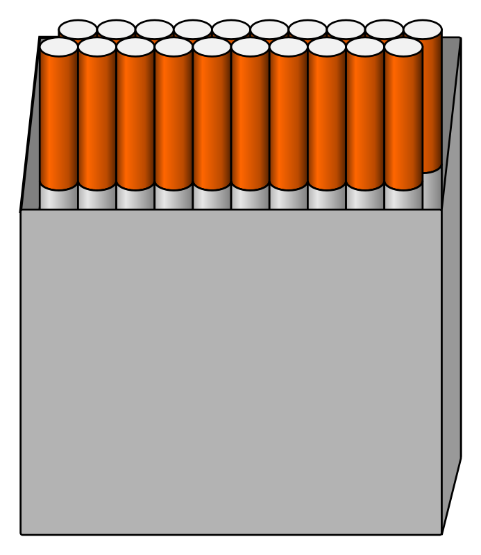 Cigarette clipart cigarette box. Of cigarettes medium image