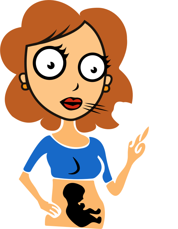 Lady clipart nose. Pregnant smoking redrawn no