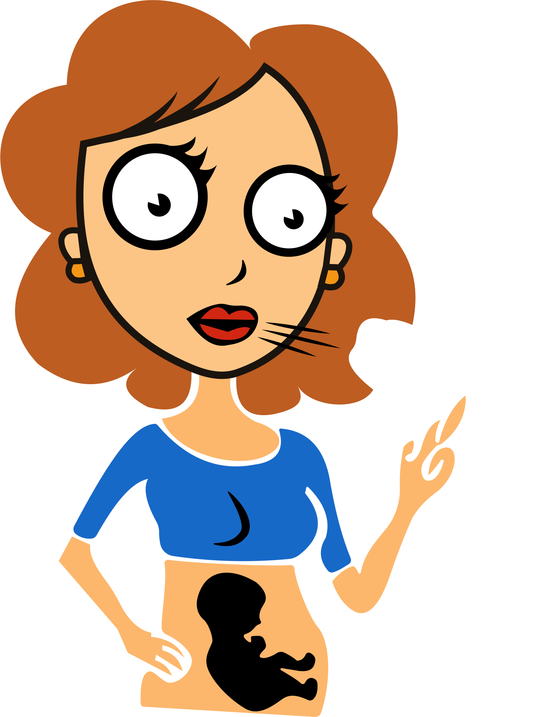 Smoking pregnant woman