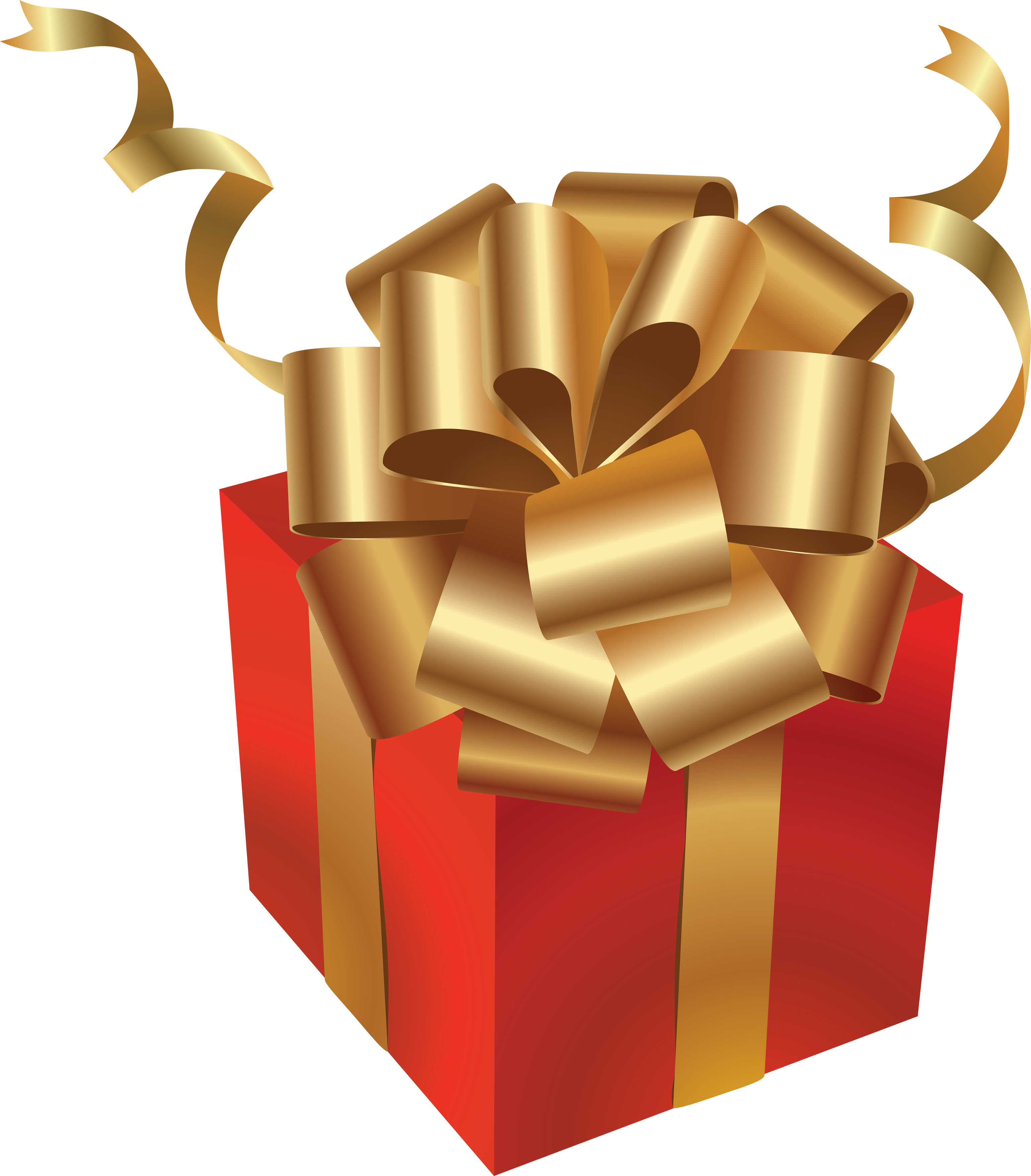 Gift box forty one. Excited clipart surprise present