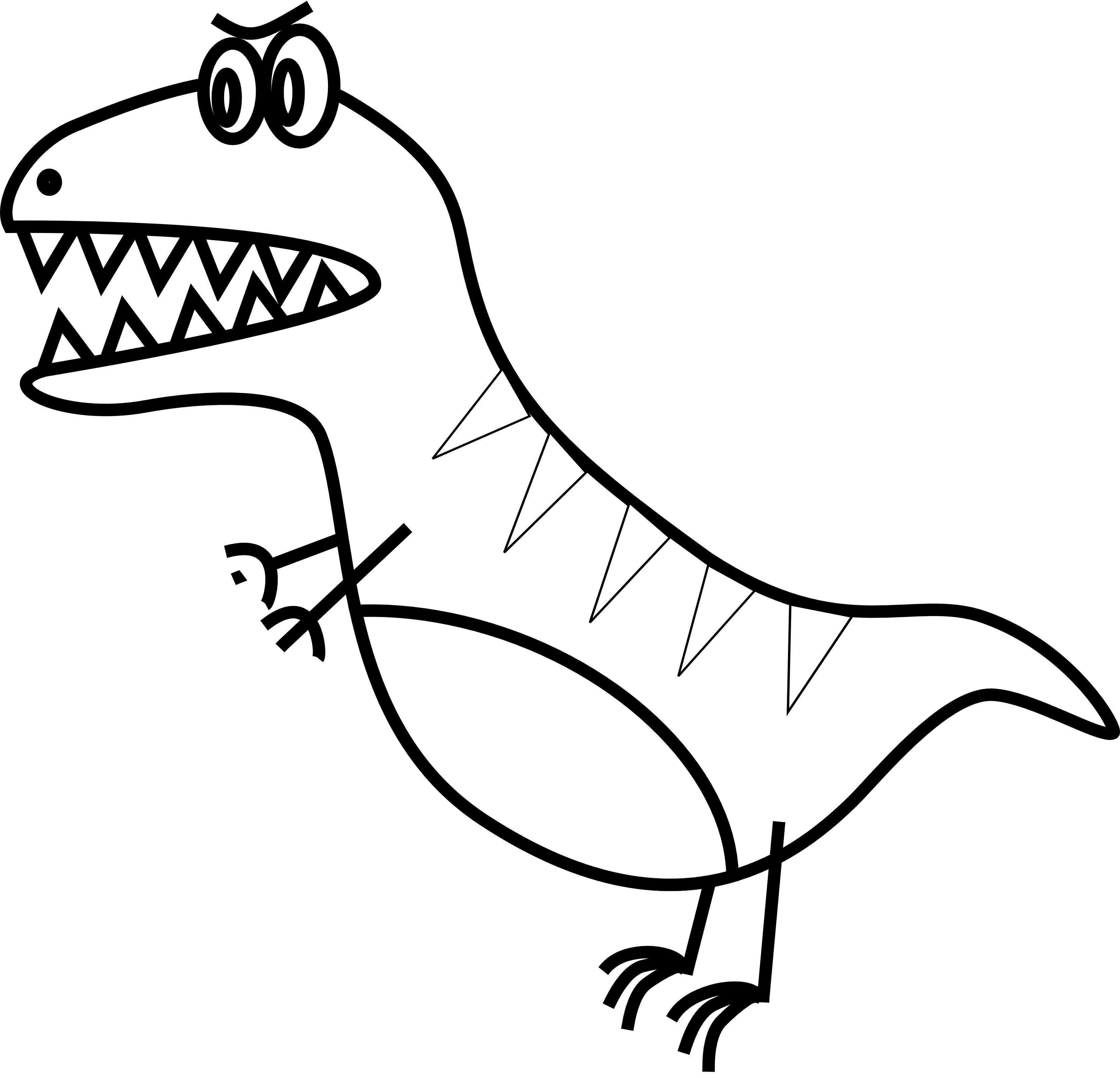 T rex png black. Iguana clipart outline