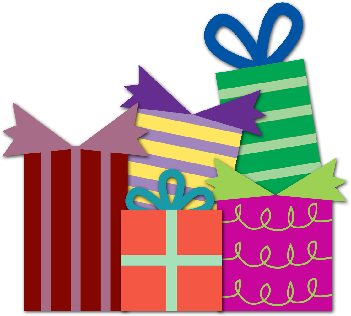 Birthday present png transparent. Excited clipart surprise gift