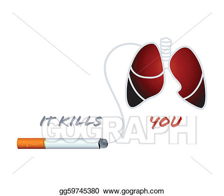 Cigarette clipart smoking kills. Eps illustration vector gg