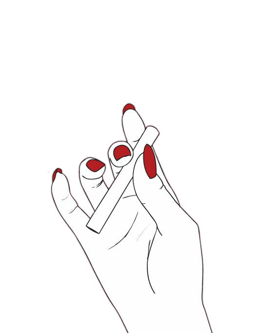 Hands nails cigarettes red. Cigarette clipart tumblr transparent