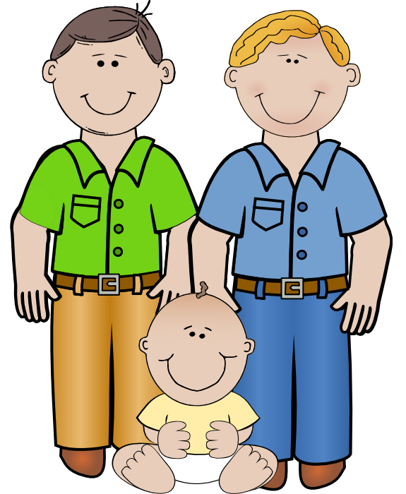 Jorybucek familytwodads . Humans clipart mother father baby