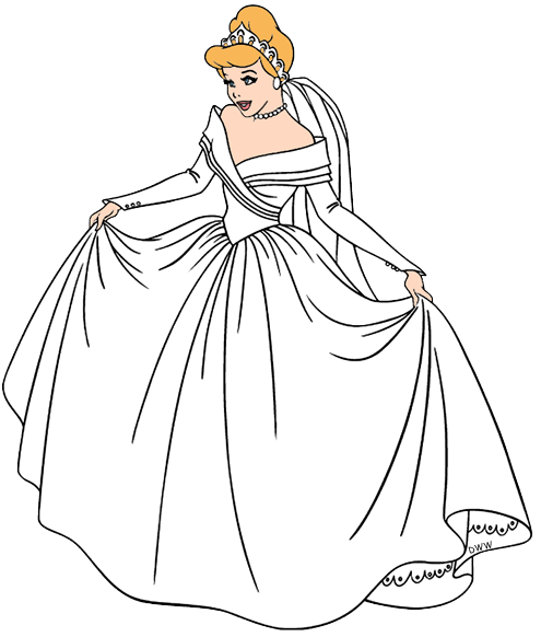 Free wedding download clip. Cinderella clipart bride