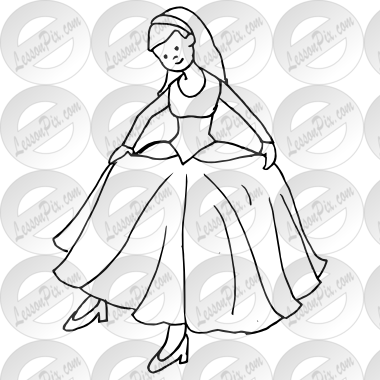 cinderella clipart cinderella outline