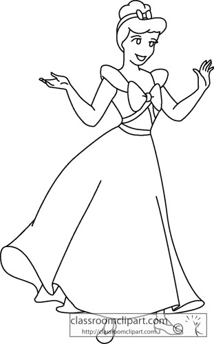 cinderella clipart cinderella outline
