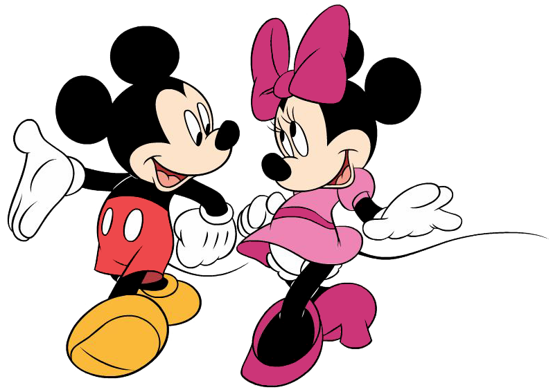 Mickey and minnie mouse. Phone clipart friend