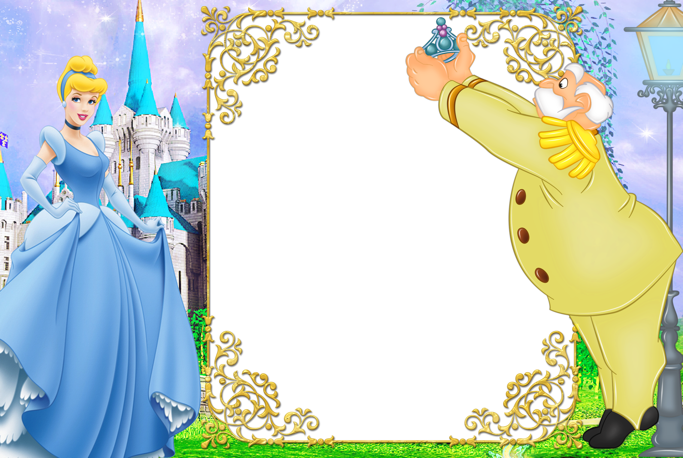 cinderella clipart frame