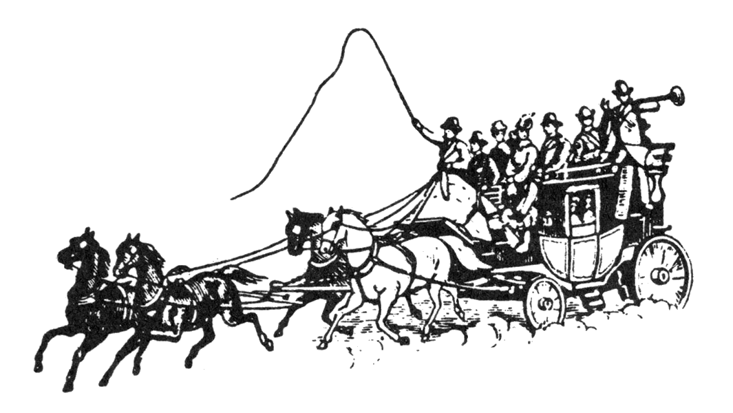 Stage coach drawing at. Wagon clipart prairie schooner