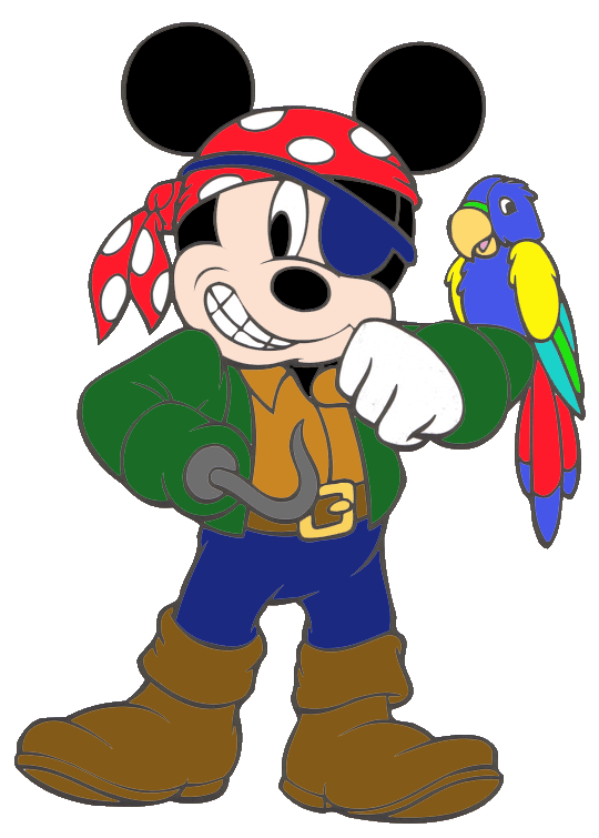 Mickey mouse pirate love. Waves clipart three