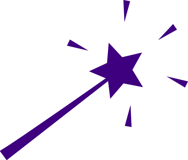 purple clipart wand