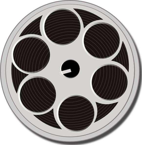 Tape file reel clip. Hollywood clipart cine camera