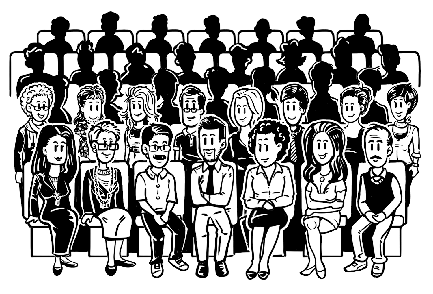 crowd clipart audience target