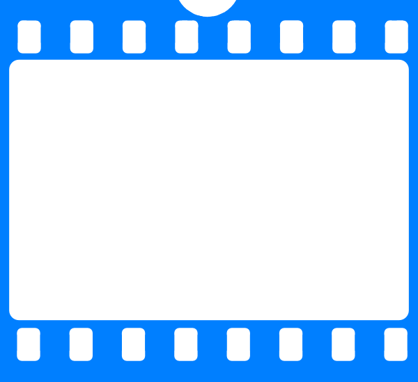 Blue frame clip art. Film clipart vector