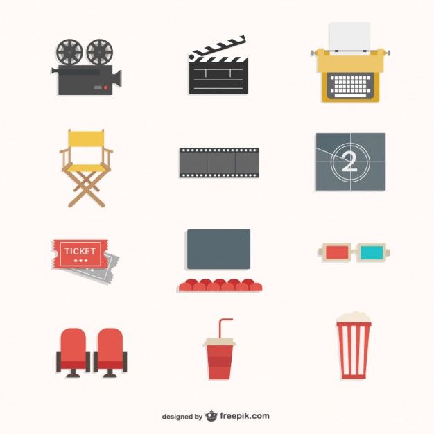 Cinema clipart icon vector. Pack free doodle 