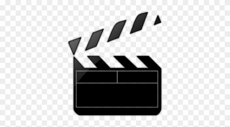 Cinema clipart movie trailer. Clapperboard film icon red