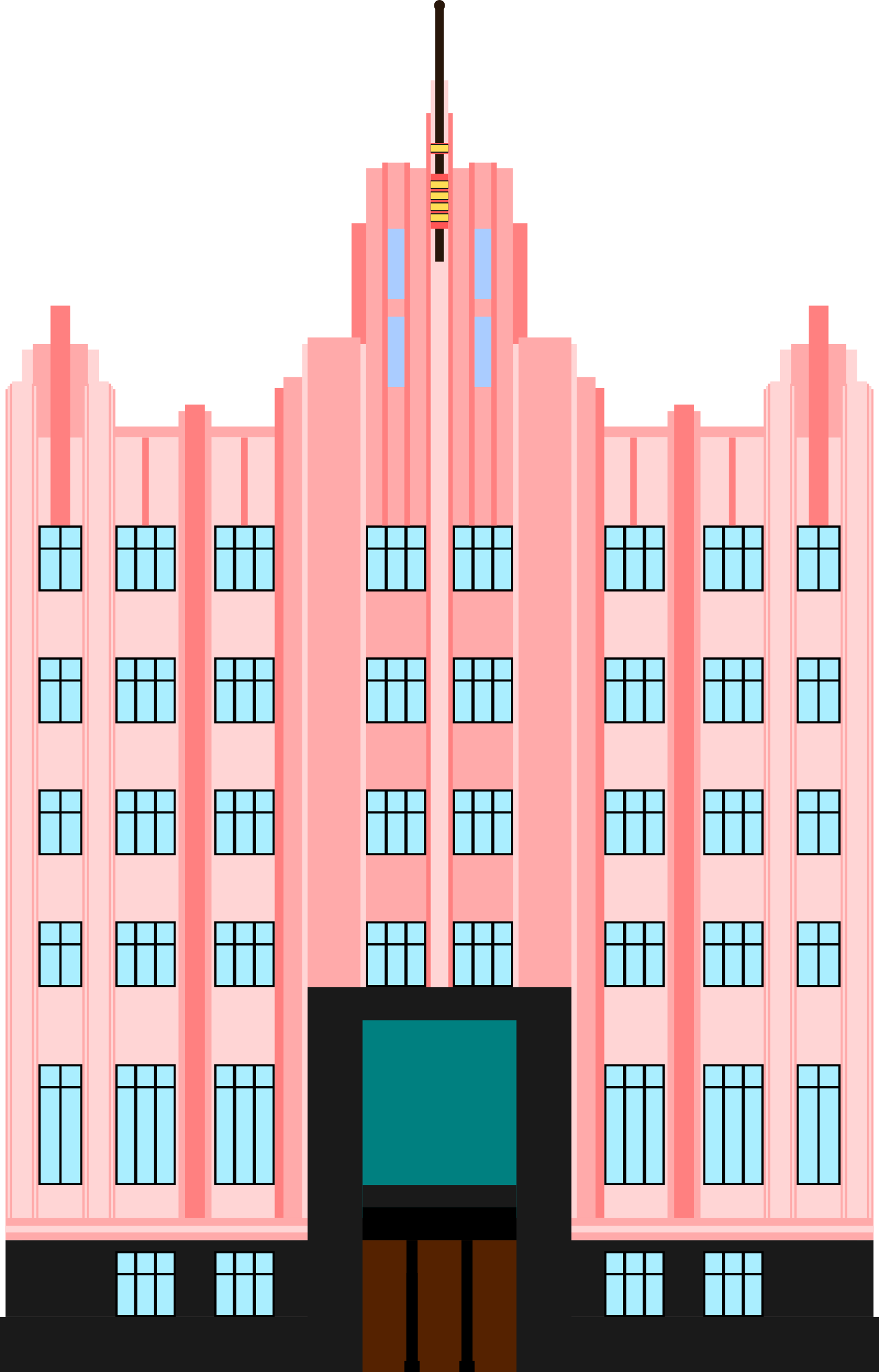 cinema clipart pink building