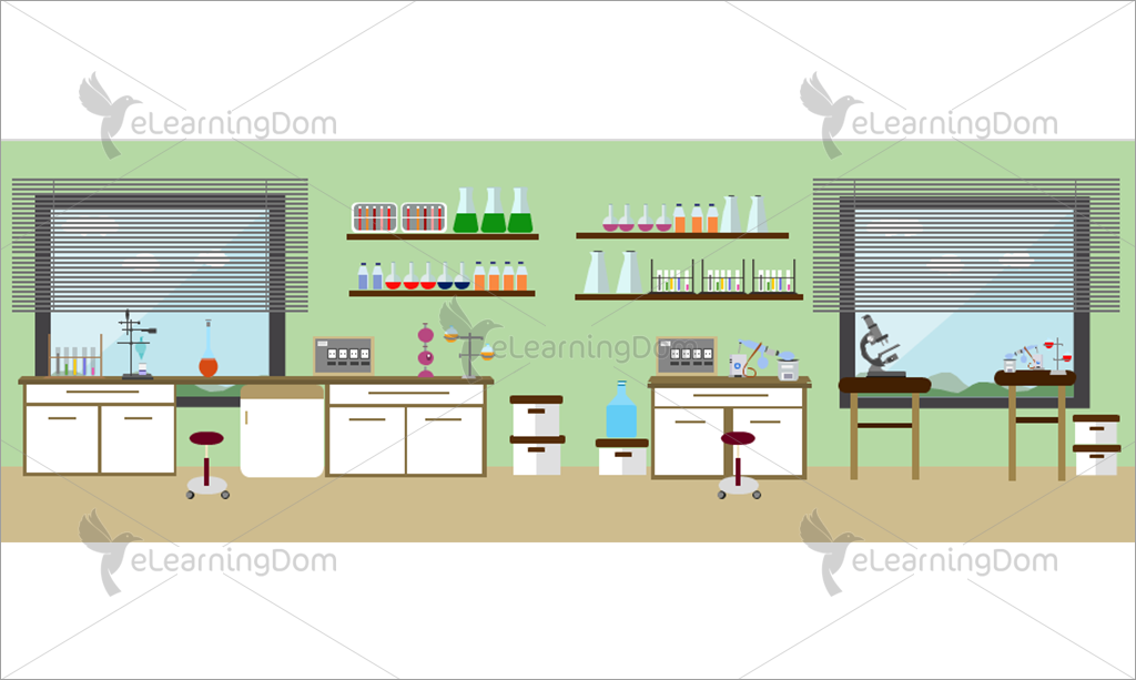 Factory clipart lab building. Pathology laboratory with chemicals
