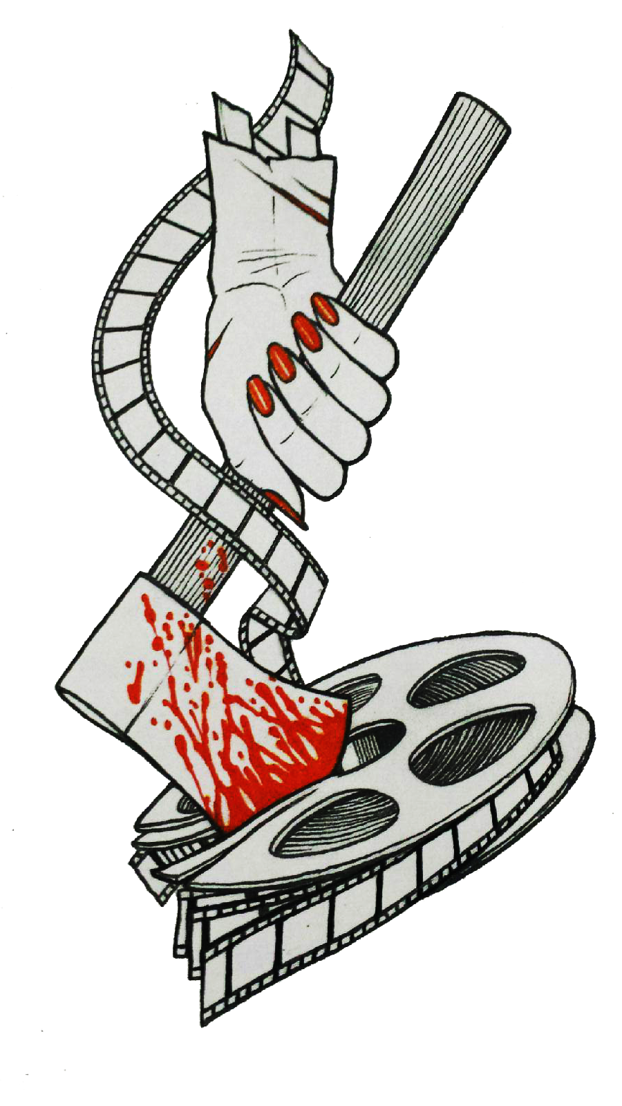 About women in horror. Movie clipart film festival