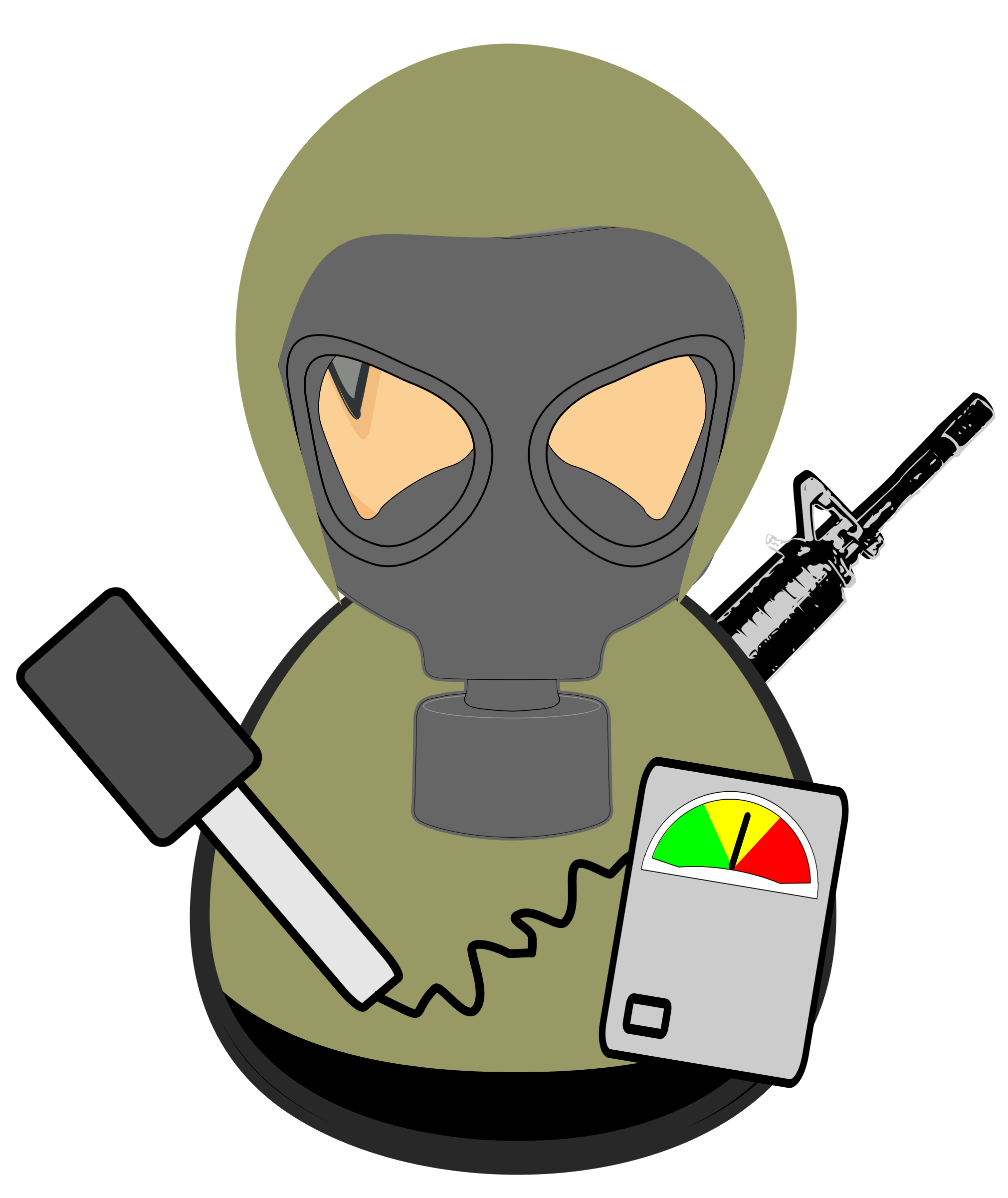 First responder hazmat worker. Goggles clipart military