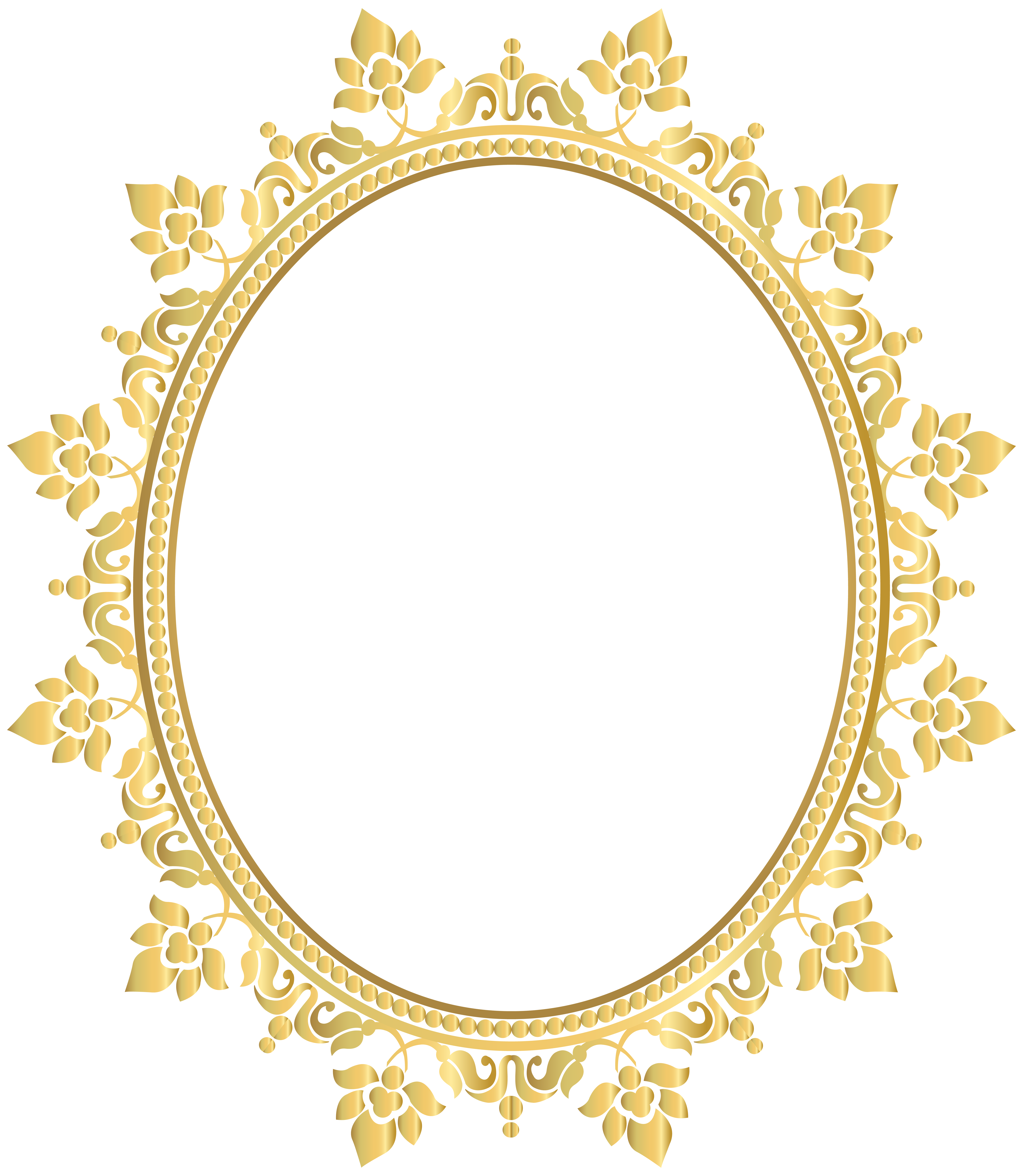 Oval decorative border frame. E clipart ornamental