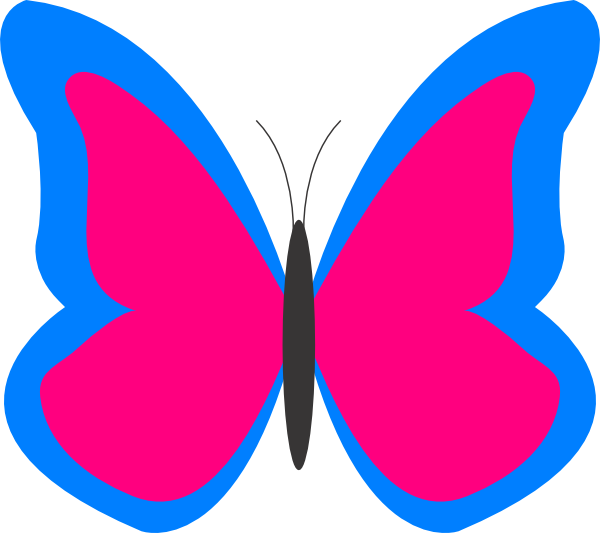 clipart butterfly royal blue