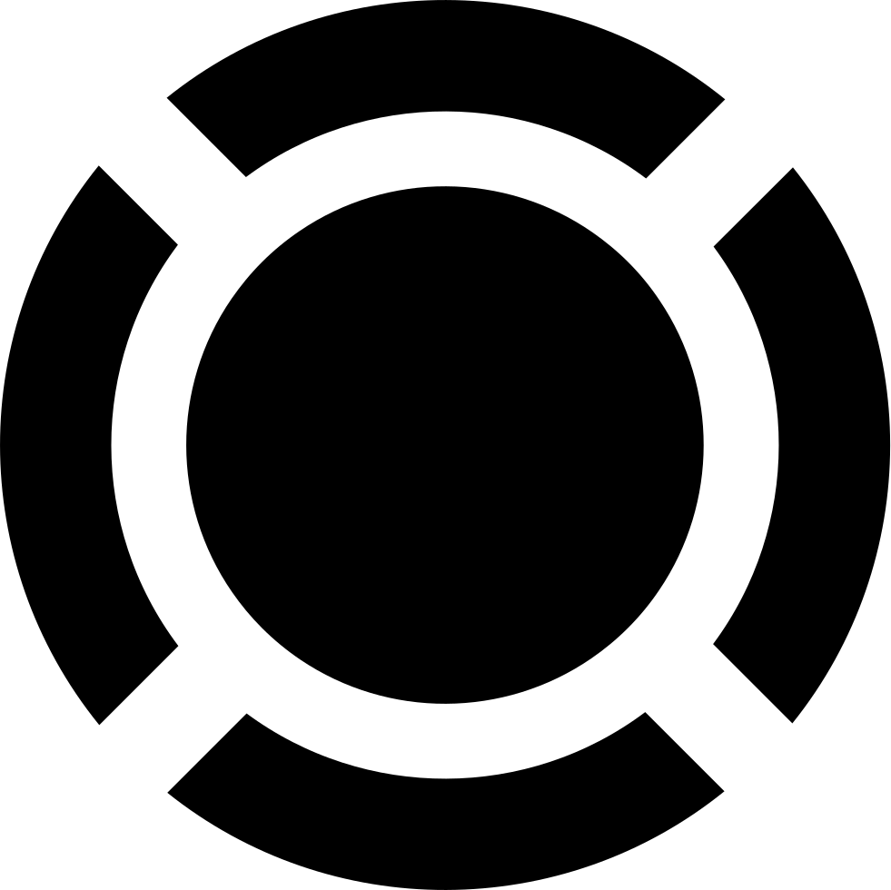 Circular with four curved. Wheel clipart circle shape