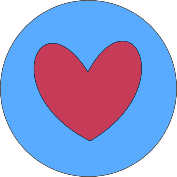 clipart circle heart