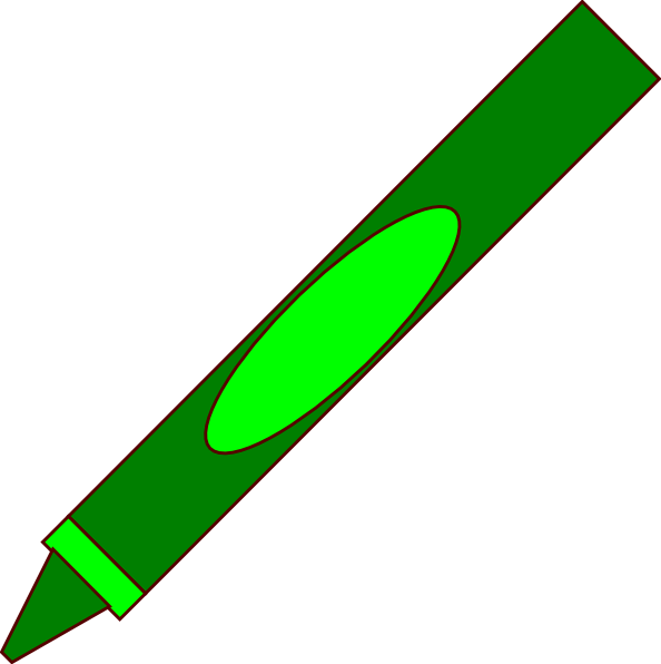 crayons clipart green crayon