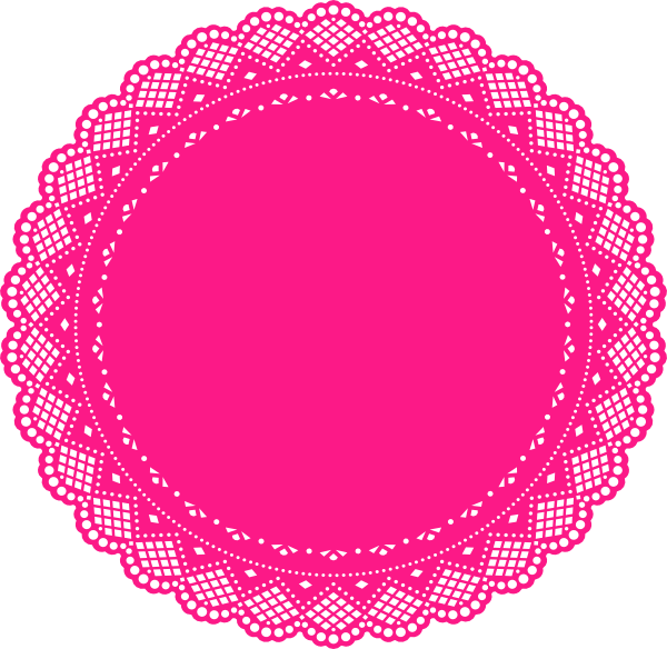 Fucsia clip art at. Circle clipart doily
