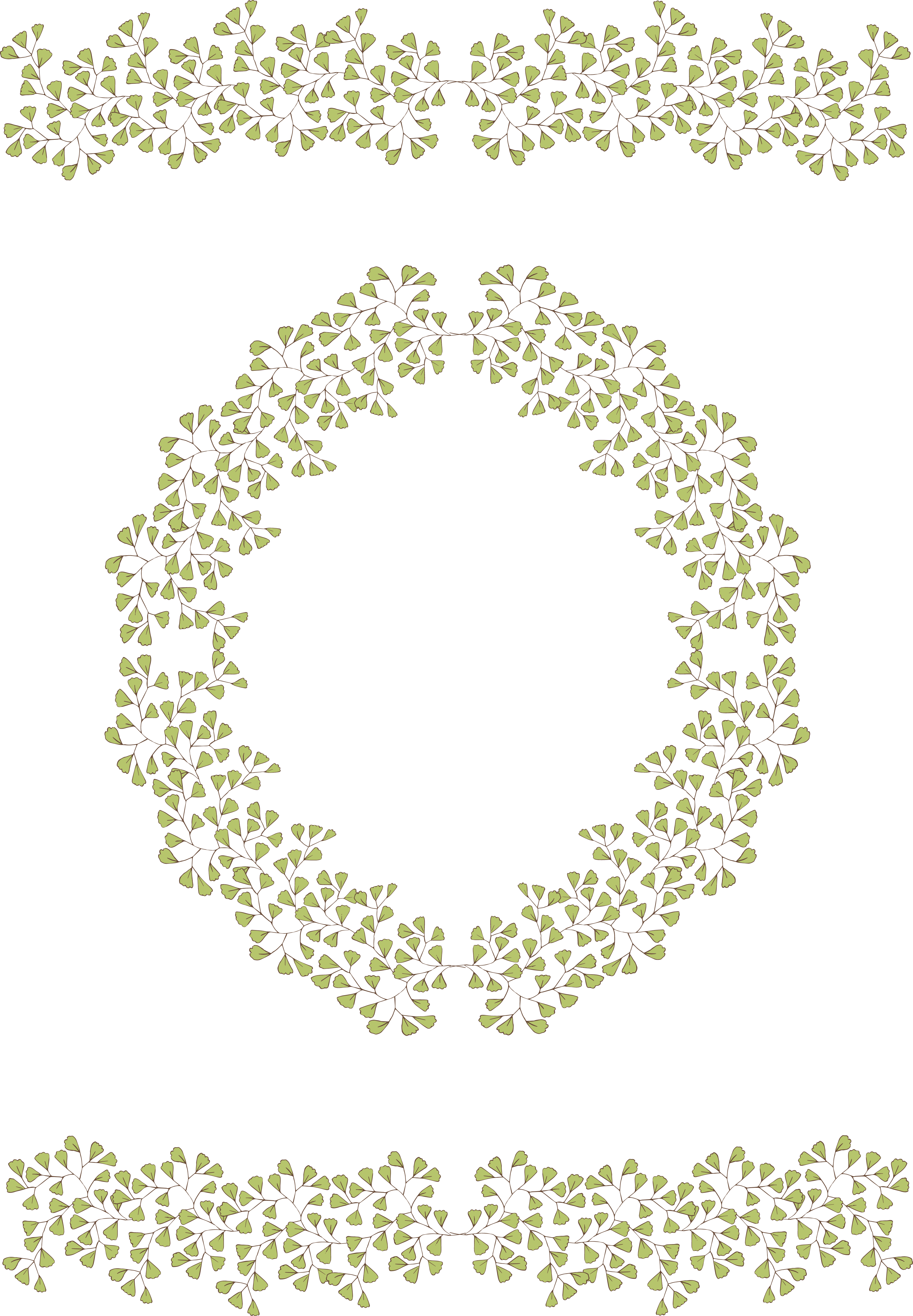 circle clipart greenery
