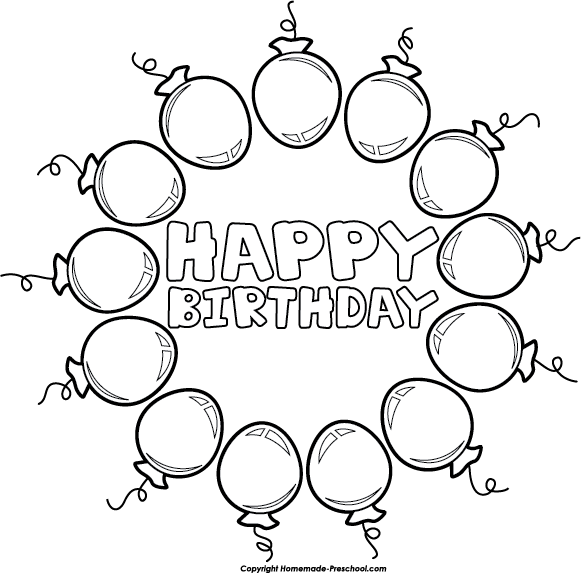 Free happy birthday click. Clipart balloon circle