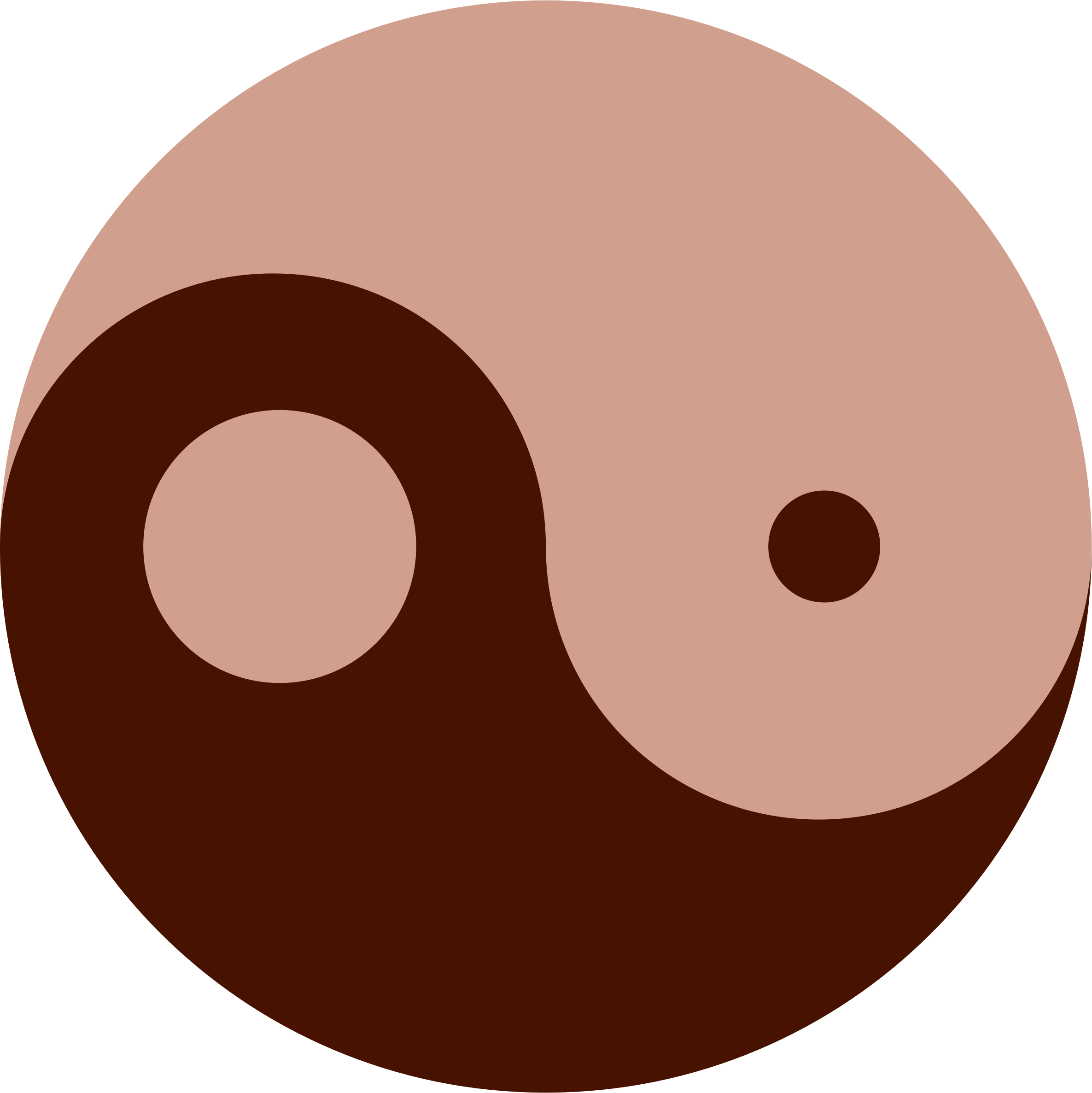 Yin yang smile big. Clipart circle light brown