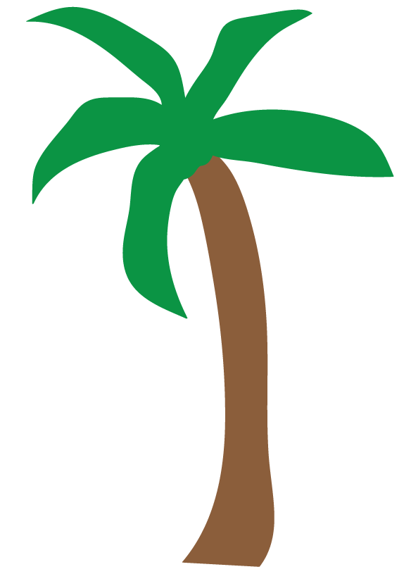 Palm trees translucent . Clipart fruit buko