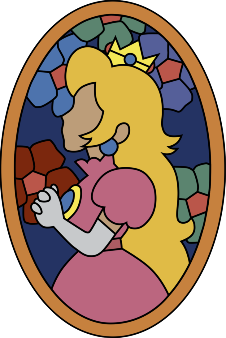 Princess peach stained glass. Win clipart window rain