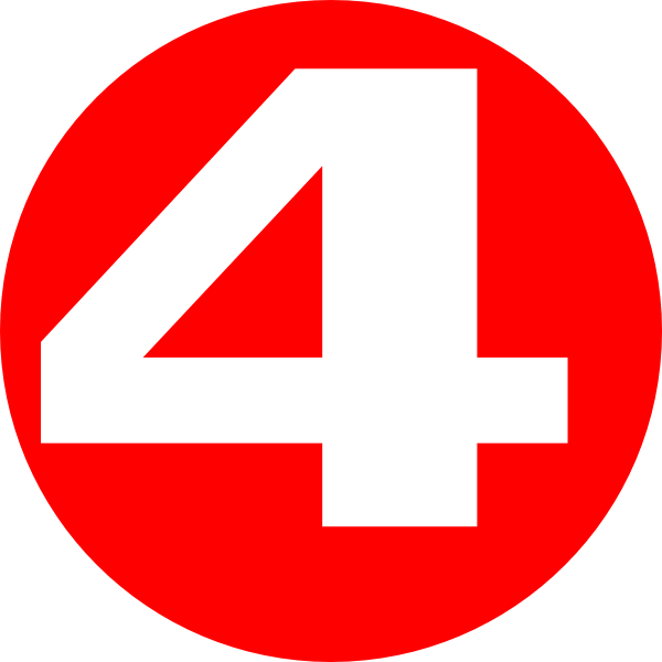number 4 clipart red