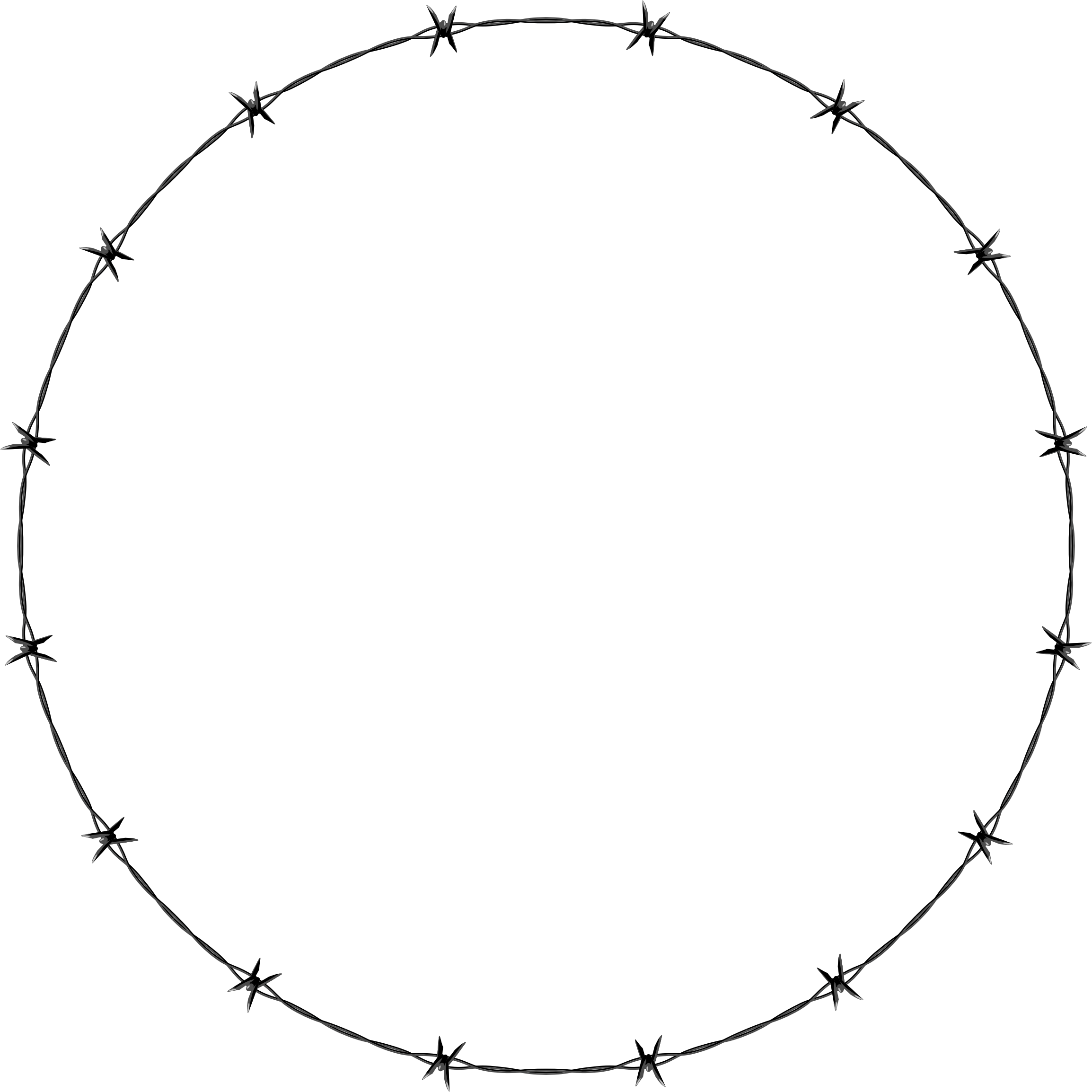 Barbed wire border big. Clipart frame circle