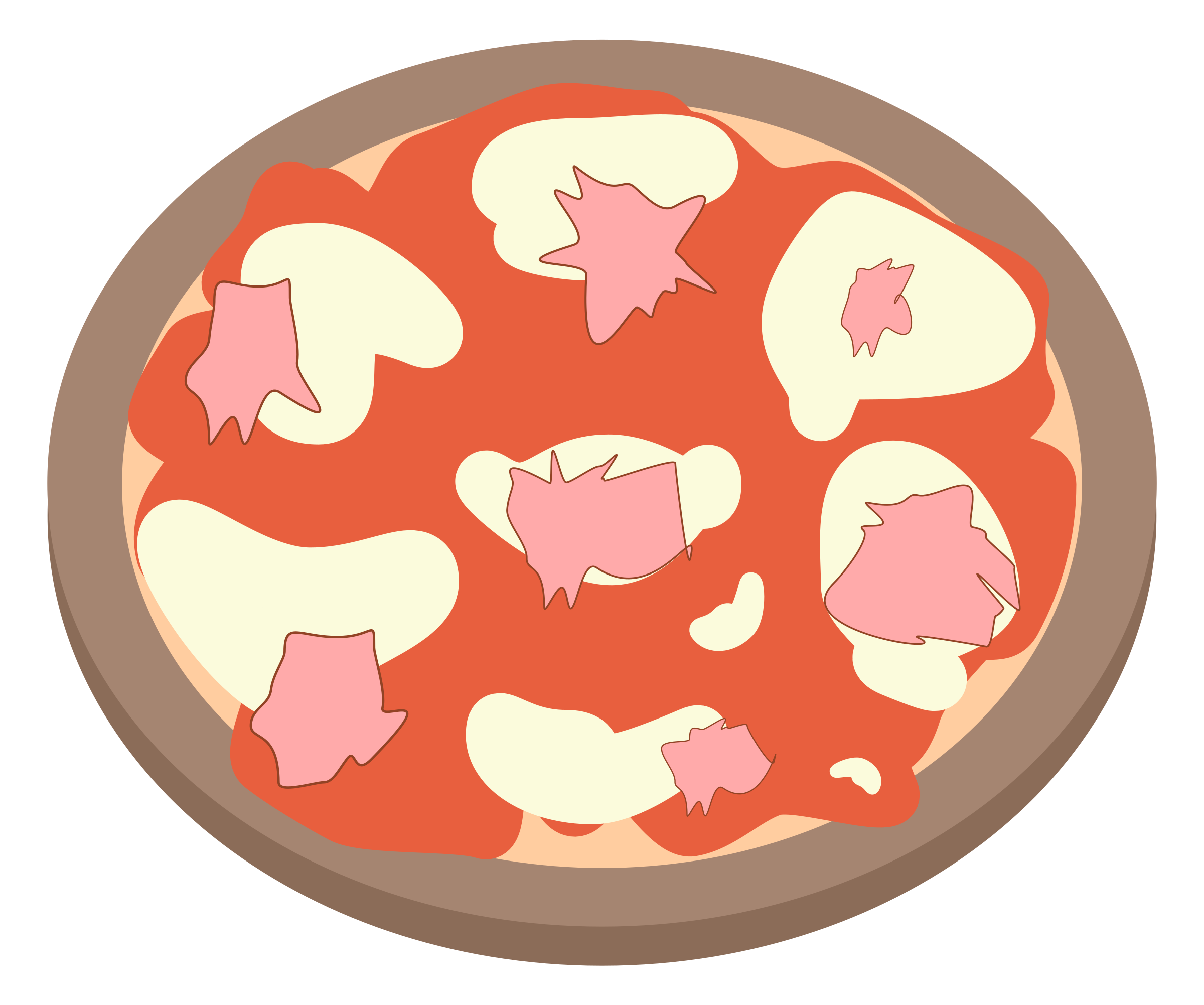clipart frame pizza