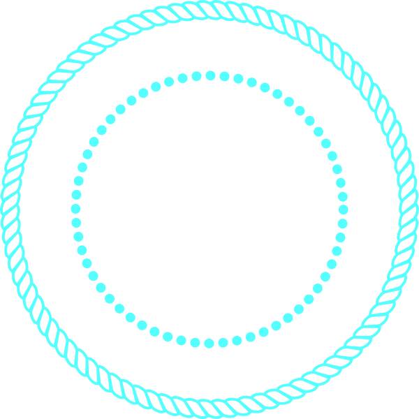 Clipart frame teal. Blue rope circle clip