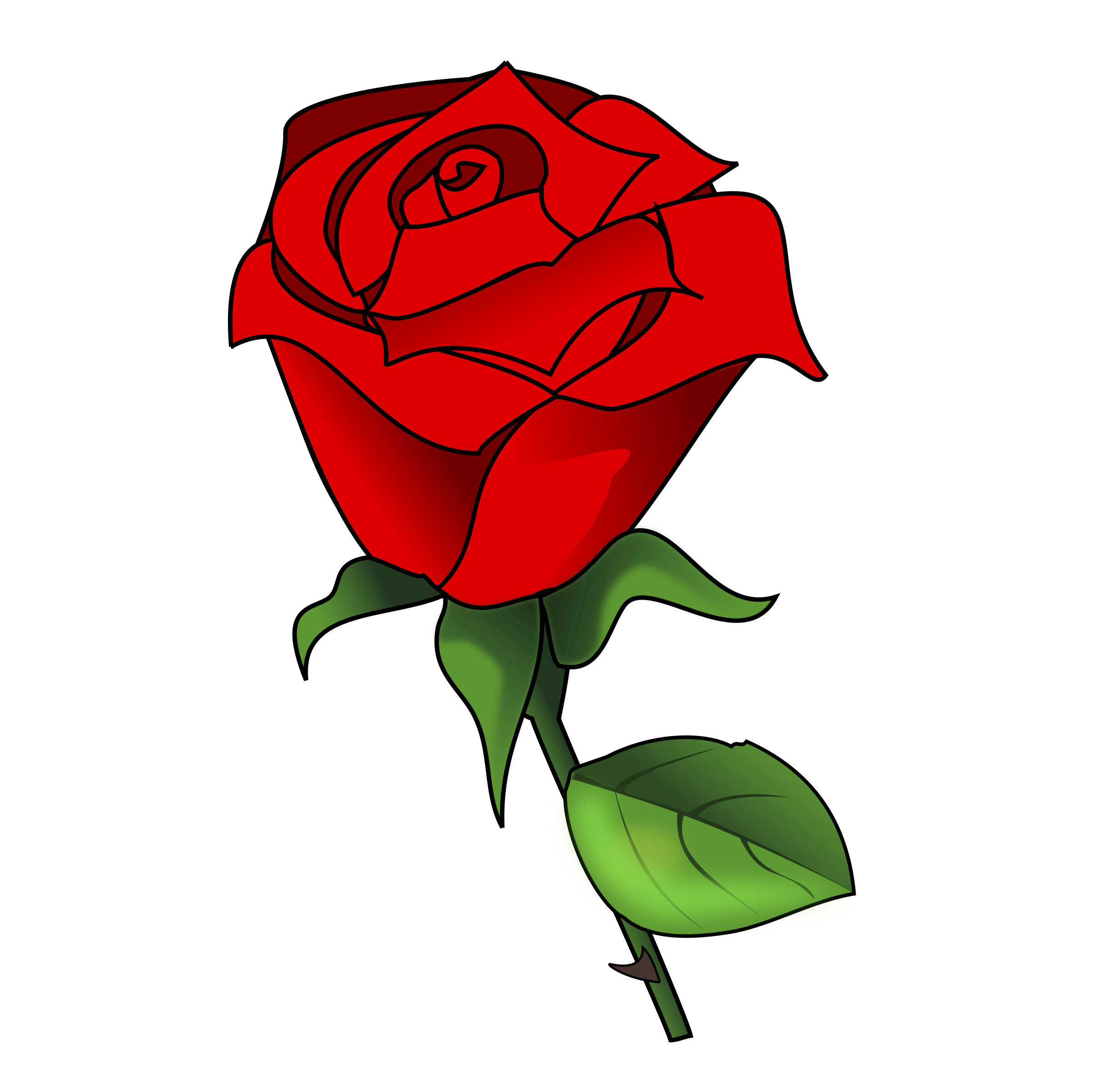 Clipart rose red rose. Bud at getdrawings com
