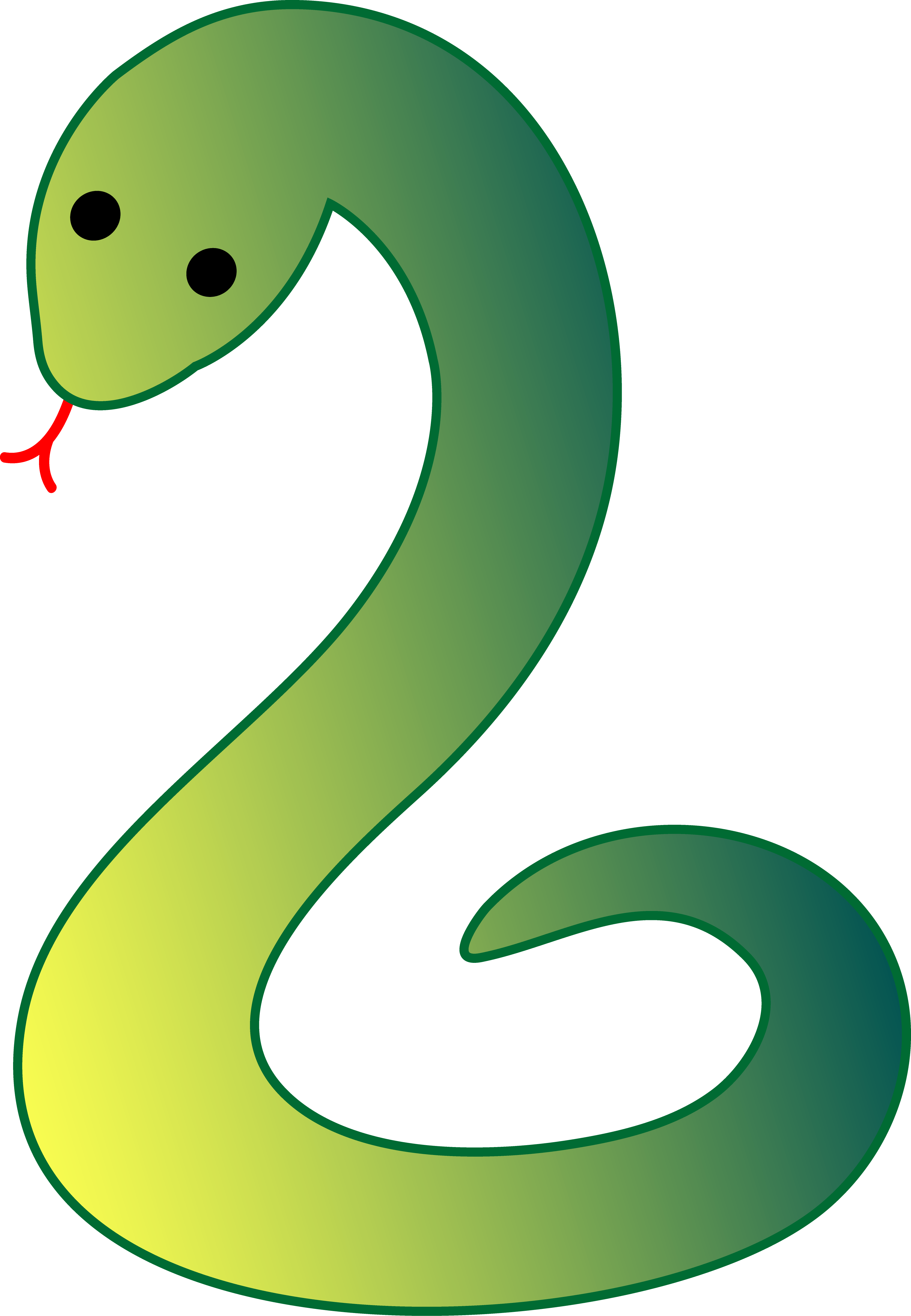 Cute black and white. Free clipart snake