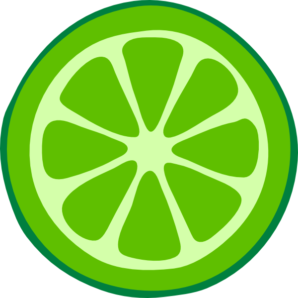 Clipart circle fruit. Green clip art lime