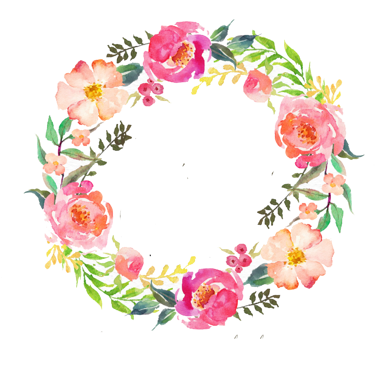 Watercolor flower wreath png. Resultado de imagen para