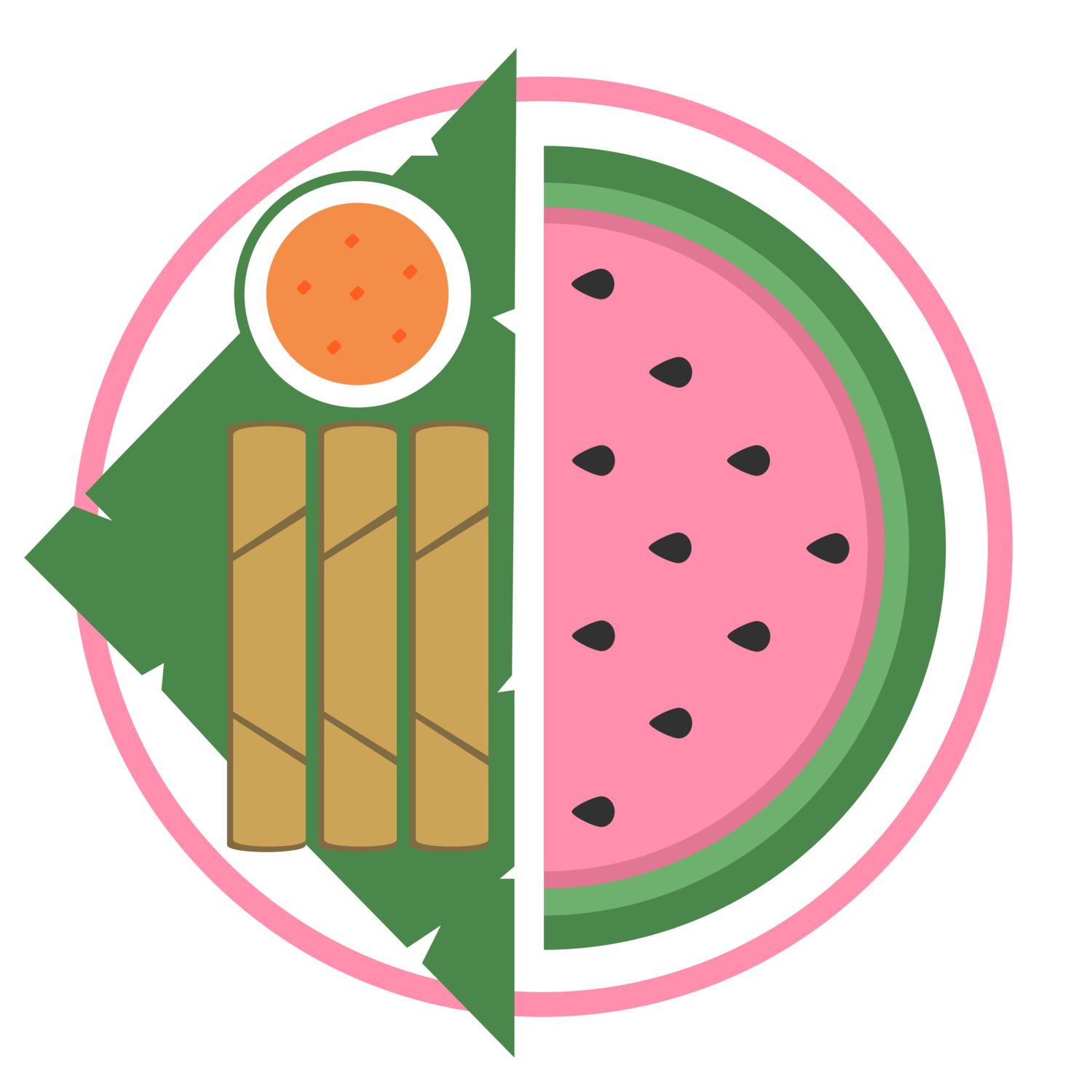 Clipart circle watermelon. L w home