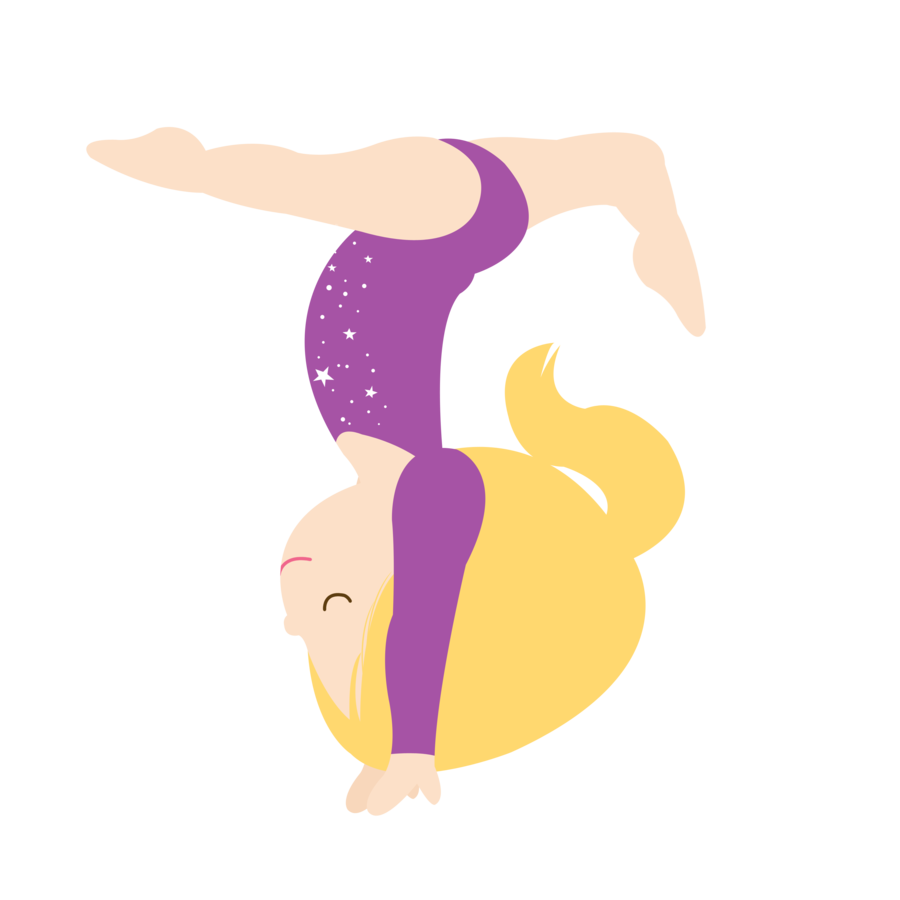 Clipart girl gymnastics. Sports gin stica party