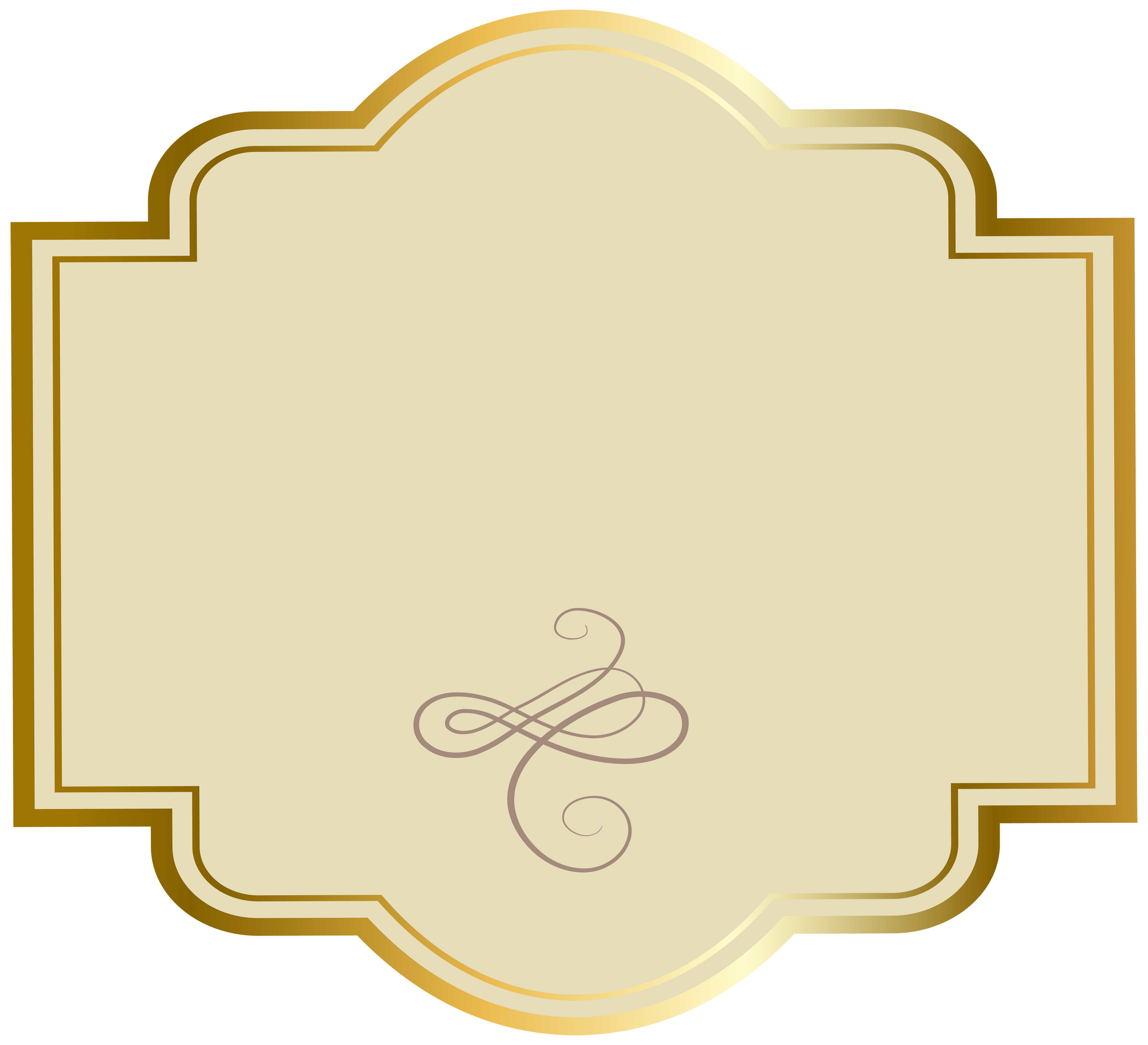 Clipart frames gold glitter. Luxury label png image