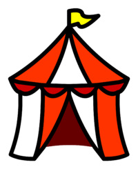 Enchanting tent template collection. Circus clipart manager