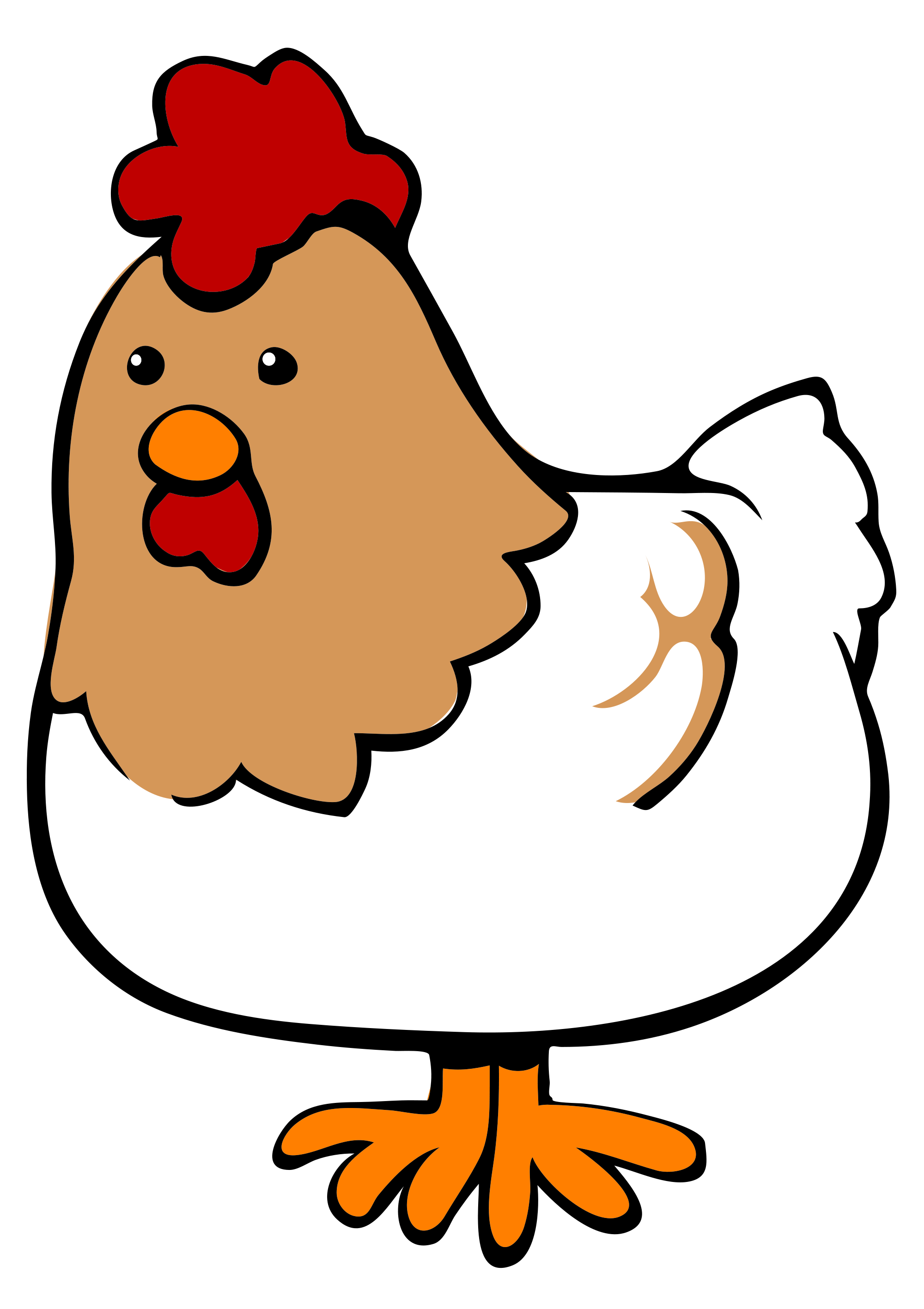 Make it different colors. Pigs clipart chicken